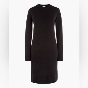 NWT J. Crew Black Long Sleeve Cozy Extra-Soft Yarn Sweater Dress / Size S